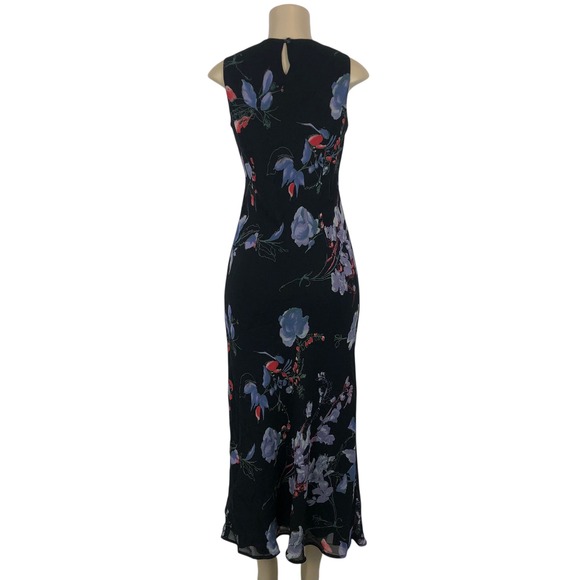 Vintage Jones New York Maxi Slip Dress Size 4 Dark Floral Print Y2K Fairycore - Picture 5 of 8